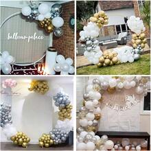 40pcs White & Gold Balloon Set 10inch Latex Balloons, Suitable For Weddings, Anniversaries, Birthdays, Multipurpose Decoration For Home, Room Backdrop, Special Occasions