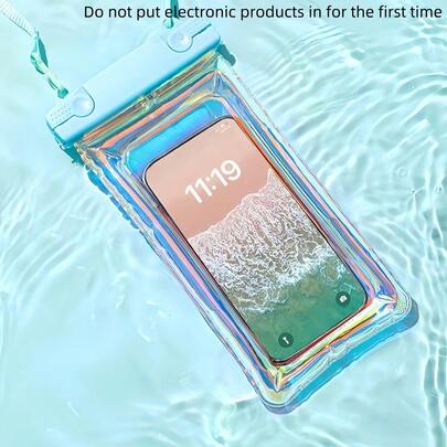 1PC Swimming Bags Waterproof Phone Case Compatible With Iphone 15 14 13 12 11 Pro Max Transparent Mobile Phone Pouch Universal Waterproof Bag, Beach Essentials, Beach Accessories, Pool Float