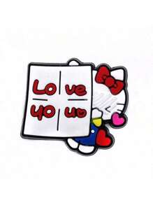 Sanrio 10pcs Sanrio Hello Kitty Shoe Charms, Fashionable PVC Cartoon Shoe Buckles, Cute Hello Kitty Pattern Accessories For Women's Footwear, Plastic, No Power Required, Sanrio Brand