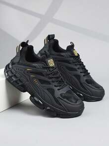 男女通用复古休闲运动训练鞋，学生户外运动鞋，男士户外跑步鞋 - 黑色 - 查看 3