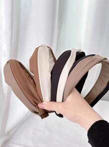 1 件黑色缎面印花打结头带发饰，适合日常、度假、派对、母亲礼物（图案排列随机），发带，发箍 - 彩色 - 查看 14