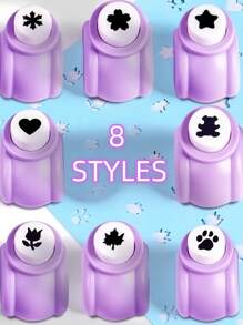 8PCS/3PCS/1pc, Cute Heart-Shaped Paper Punch For DIY Handmade Art And Crafts