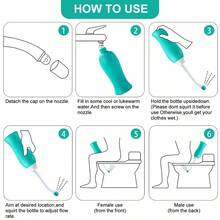450 ml przenośna butelka ze spryskiwaczem do toalety z rozszerzalnym siedziskiem, 2 dyszami i torbą podróżną, kątowy spryskiwacz do higieny osobistej (zielony)