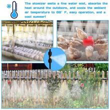 Misting Cooling System 98FT (30M) Misting Line + 30 Brass Mist Nozzles Garden - Black - View 7