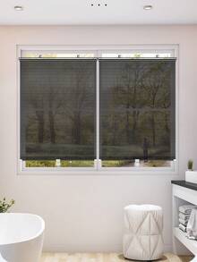 Blackout Roller Blinds Temporary Portable Curtains With Suction Cups, Punch-Free, Sunshade One-Way Mirror Roller Blinds, Daytime Indoor Transparent Visible Roller Blinds, Heat-Controlled Anti-UV Curtains, Blackout PVC Retractable Sunshades, Classic Home Decoration Style, Suitable For Sunshade In Living Rooms, Offices, Doors And Windows, Car Windows, Office Buildings, Restaurants, Bedrooms And Other Scenes.