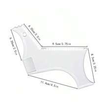 男士白色胡须造型器和造型工具：胡须尺男士胡须修剪形状清晰曲线和阶梯式切割边缘指南，用于修剪胡须、山羊胡、领口 - 打造完美的胡须和发型，理想的圣诞礼物
