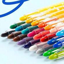 12/18/24/36 bút sáp màu xoay tan trong nước (12 màu/18 màu/24 màu/36 màu), không lem, độ phủ cao, đáng tin cậy. Đây là bộ màu sáp dầu dành riêng cho học sinh, bộ dụng cụ vẽ tranh DIY và cọ vẽ dành riêng cho học sinh, thích hợp làm phần thưởng học tập, quà tặng ngày lễ hoặc quà sinh nhật, quà tặng cho học sinh, bạn cùng lớp và gia đình, quà tặng đầu năm học. - Nhiều màu - Xem 3