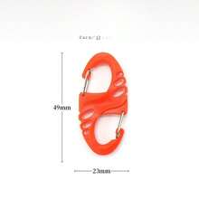 Tactical Outdoor Equipment, Plastic Steel Lightweight Hollow S-Shaped Buckle 8-Shaped Buckle, Mountaineering Backpack Quick Hanging Mountaineering Buckle Keychain
