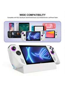 ASUS ROG Ally X/R-G Ally Multi-Angle Adjustable Kickstand - Portable, Foldable Base Holder With Anti-Slip Pads For Handheld Gaming Consoles, Portable Gaming Accessory | Adjustable Stand | ABS Material, Gaming Console Accessories - White - View 8