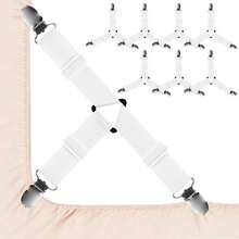 4pcs Bed Sheet Clips, Non-Slip Triangle Bed Sheet Clips, Adjustable Bed Sheet Clips