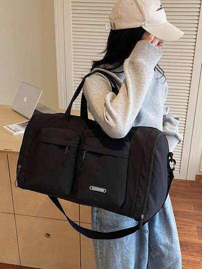 New Multifunctional Large Capacity Travel Bag, Suitable For Commuting, Cow Print, Zebra Print, Letter, Leopard Print, Unisex, Students, Fashionable Casual Bag, Couples Travel Bag, Valentine's Gift, Waterproof Material, Travel Backpack, Summer, Carry-On Bag, Overnight Bag, Luggage Bag, Wet And Dry Separation, , With Shoe Compartment, Easily Foldable, Expandable, Multipurpose, Zipper Closure, Business Trip, Travel Holiday, Backpack, Back To School, Luggage Bag