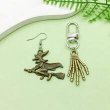 万圣节系列南瓜灯幽灵黑猫蝙蝠月亮吊坠珠宝制作 DIY 钥匙扣耳环吊坠各种设计饰品制作手链项链，6 件漂浮蜡烛，象牙圆形蜡烛用于花瓶，婚礼、派对、泳池、节日、万圣节装饰的中心装饰 - 彩色 - 查看 4