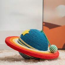 1pc Rainbow Woven Ball & Star Shaped Cat Scratching Board, Durable Non-Shedding Self-Grooming Scratch Toy Set - Cat Planet - View 6