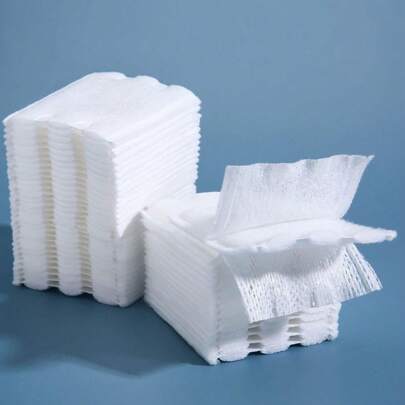 200片一次性卸妆棉，一次性护肤清洁湿巾，触感柔软易用，可卸除彩妆和指甲油，双面纤维白色清洁卸妆棉，加厚洁面棉，护肤，客厅，卧室，浴室装饰，婚礼，派对，生日，男友礼物，新年礼物，配饰，趣味礼物