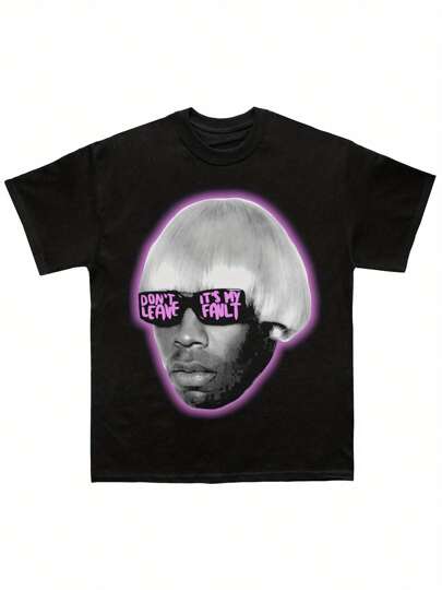 Regalos para hombres, camisetas de cultura pop, camiseta de Tyler Igor Face, diseños audaces y atrevidos para fans de Tyler, impresiones de graffiti y hip-hop para vibraciones urbanas y conciertos, tela suave, 100% algodón, amigable con la piel y transpirable,  2025, unisex.