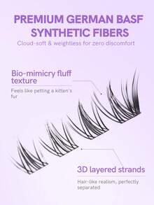 MLEN DIARY MLEN DAIRY Self Adhesive Lash Clusters, 12mm C Curl Natural 56Pcs Pre-Glued Cluster Lashes, No Glue Reusable Manhwa Lashes, Press On Self Stick Cluster Lashes Individual Lashes Self Application At Home Lash Clusters, Eyelash Clusters, Individual Eyelashes, Lashes, Fake Lashes