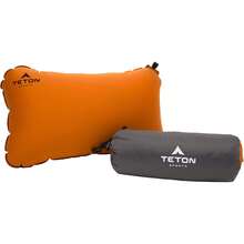 Teton Sports ComfortLite - Almohada Autoinflable de Algodón para Acampar - Naranja/Microfibra - Ver 5