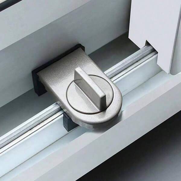 Aluminum Alloy Sliding Door & Window Lock - Ultimate Anti-Theft Protection With Pinch Guard, Drop Resistance, And Enhanced Safety Features For Peace Of Mind