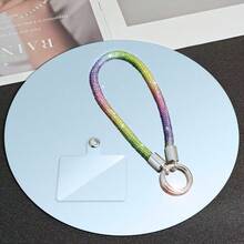 1 件奢华闪亮水晶手机链，全钻石吊坠腕带，适合所有手机型号和手机壳，防摔，优质耐用 - 銀色 - 查看 5