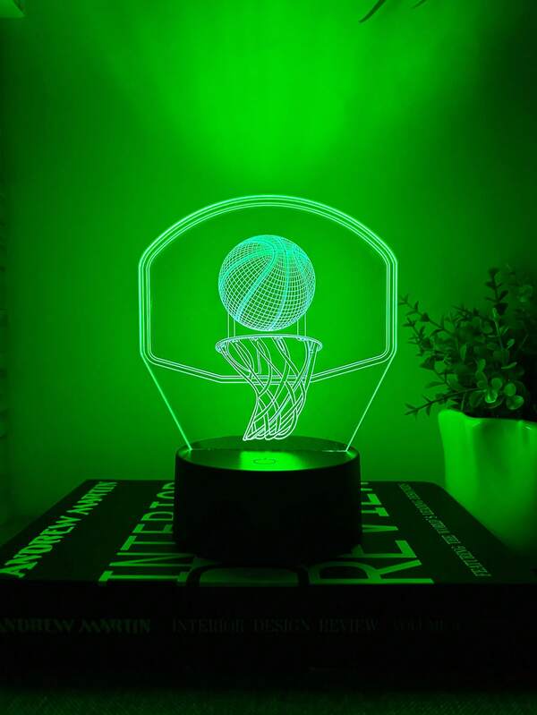1 pièce Lampe créative 3D de basket-ball, cadeau pour les fans de basket-ball