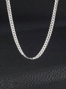 1pc Punk Style Minimalist Gold Chain Necklace, Unisex Street Fashion Jewelry, Daily Accessory, Back To School Boys Accessory