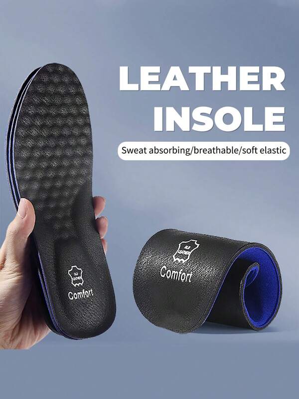 1 Par de plantillas deportivas y látex para hombres, accesorios de calzado con absorción de impactos y cómodos
