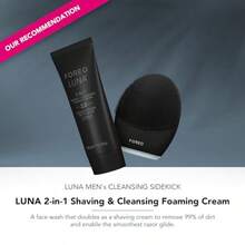 FOREO Luna 3 Men Silicone Facial Cleansing And Firming Massage Brush For Skin And Beard Shave Prep UltraHygienic 16 Intensities 650 Uses USB Charge AppConnected Waterproof 2Year Warranty - Men - View 4