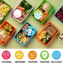4/12/44/88 Stück Lunchbox Zubehör Set, Mini Gewürzflaschen, Salatsoßenbehälter, Cartoon Tier & Obst Gabeln, verschiedene Farben Weihnachtsgeschenk - Verschiedenfarbig - Übersicht 4