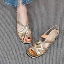 Women Heeled Sandals - 棕色升級版 - 查看 4