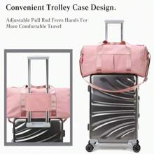 1PC 大容量运动行李袋，干湿分离独立鞋仓健身包，手提包，适合瑜伽健身旅行休闲度假 - 彩色 - 查看 5