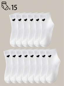 40 件/20 件/10 件男童女童儿童袜子套装 - 糖果色条纹纯色蝴蝶结/心形/涂鸦设计，柔软透气，男女通用婴儿幼儿青少年踝袜/中筒袜，适合学校运动日常穿着，青少年学生短袜/中筒袜，4 季黑白灰多色混合，儿童袜子，娃娃裙，猎豹印花，粉色袜子 - 彩色 - 查看 80