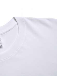 Camiseta de Hombre de Algodón Impresa de Manga Corta Transpirable Suave Adecuada para el Trabajo y Uso Casual Ajuste Cómodo para Todos los Tipos de Cuerpo - Blanco - Ver 3