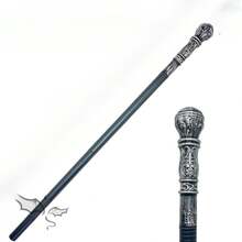 1 件狮子头骨手杖，2 件可拆卸，复古精致时尚优雅高端英国绅士舞台化妆服装道具 [手工印制，每件不同，不影响使用]