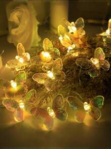 1pc Romantic 3D Butterfly LED Fairy Light, Artistic Decorative Butterfly Animal Theme, Battery Powered, Perfect For Valentine's Day Decor, Ideal Birthday Gift, Wedding Decoration, Suitable For Indoor Home & Outdoor Garden, Bedroom, Park, Festival Party Ambience Lighting, Wedding Table Center Piece, Thanksgiving, New Year, Floral Arrangement, 59/118ft, For Flowers, Gifts And Decor, Dreamlike Ambiance