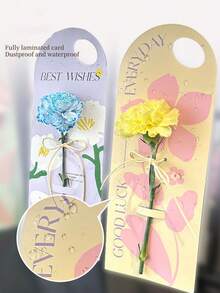 10个装 - 母亲节单支花盒，手持花卡，DIY花盒，花店批发鲜花礼盒卡，情人节鲜花包装卡，日常生活中的小惊喜，送给妈妈和女朋友的完美礼物包装 - 彩色 - 查看 4