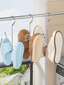 1 sztuka ze stali nierdzewnej do suszenia butów, suszarki do butów domowych, zewnętrzne balkonowe wiatroszczelne haki, suszarka do butów w akademiku wisząca suszarka do butów artefakt