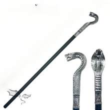 1 件狮子头骨手杖，2 件可拆卸，复古精致时尚优雅高端英国绅士舞台化妆服装道具 [手工印制，每件不同，不影响使用]