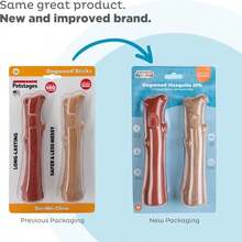 Outward Hound Dogwood Wood Durable Dog Chew Toys, Real Wood &Amp; Calming Hemp, 2-Pack, Medium - 山茱萸和牧豆樹(2 件裝) - 查看 2