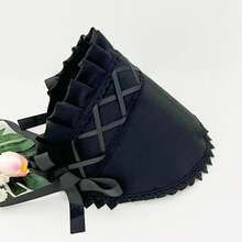 可爱的洛丽塔风格蕾丝边蝴蝶结头饰，角色扮演配件万圣节 - 彩色 - 查看 6