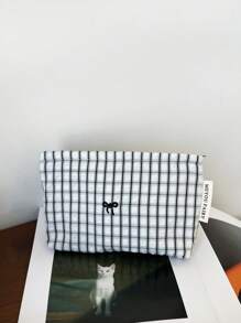 Draagbare make-uptas | Cosmeticatas | Reistas | Grote cosmetische make-uptas met strip voor meisjes | Leuke opbergtas | Cadeaus voor tienermeisjes | Zomerse make-uptas voor vrouwen | Cosmetische tas in Franse stijl | Vintage make-up organizer | Reistoilettas voor make-upkwasten, huidverzorging en gelnagellak - Perfect cadeau voor meisjes, vriendinnen, verjaardagen, bruiloften, feesten en Moederdag, Make-upbenodigdheden, Make-uptools, Opbergtas | Reisbenodigdheden