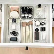 1/4/8PCS Transparent Plastic Cosmetic Storage Box, Stackable Drawer Partition, Used For Cosmetics, Office Supplies And Desktop Storage, Easy To Assemble, Freely Combined Desktop Organizer, Fashion Storage Solution, Durable Plastic Materials, Cosmetics Organizer, Bedroom Bathroom Accessories, Back-To-School Supplies, Holiday Gifts.