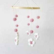 1 Stück Nordische Haarball Blumen Windspiel Bettglocke Baby Zimmer Kinderzimmer Kinderkleidung Laden Windspiel Dekoration