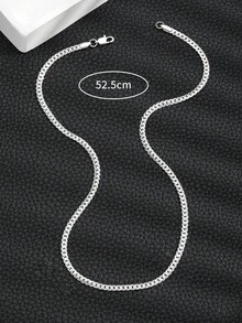 1pc Punk Style Minimalist Gold Chain Necklace, Unisex Street Fashion Jewelry, Daily Accessory, Back To School Boys Accessory