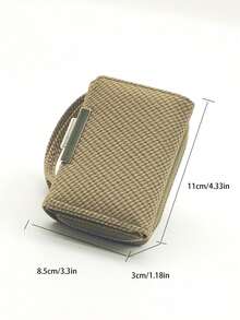 按扣式短款折叠PU钱包，甜美可爱时尚年轻拉链大容量卡包钱包，迷你钱包，女士可爱钱包