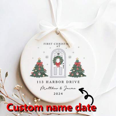 Personalized Custom Decorations.New Home Ornament Personalized - Our New Home Ornament 2025 - New House Christmas Ornament -Housewarming Gift,Multi-Functional,Durable,Ornamental,Reusable,Exquisite,Stylish,High-Quality,Colorful,Modern,Custom,Personalized,Unique,Ideal Gifts For Him,Ideal Gifts For Her,Boyfriend,Dad,Girlfriend,Mom,Family,Friends,Tea Room,Home,Garden,Office,For Anniversaries,For Valentine's Day,For Mother's Day,For Birthdays,For Father's Day,For Graduation,For Weddings,For Housewarming,Personal Items