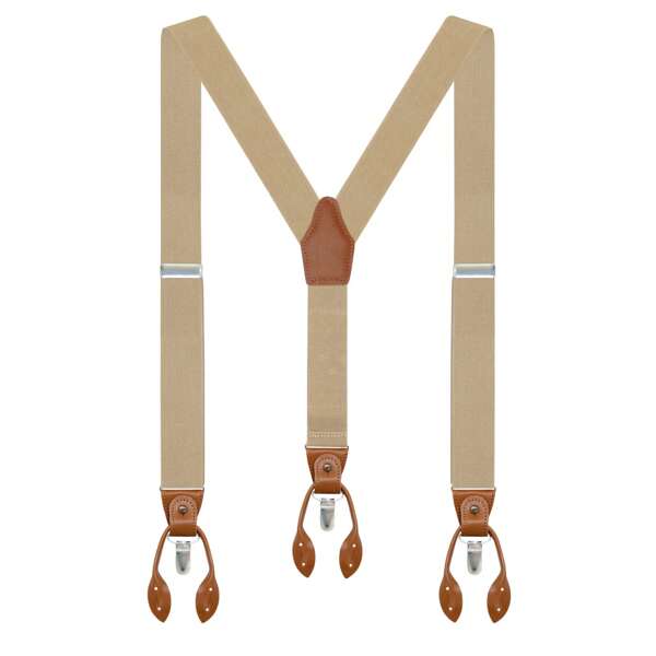 Herren Hosenträger, 2-in-1 Knopf-Clip Stil, Y-Form Design, verstellbare Metallschnalle, 3,5 cm breites elastisches Gewebe, geeignet für verschiedene Hosen