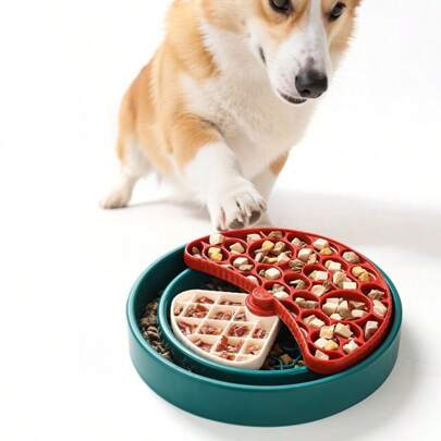 全新 1ps 狗粮拼图喂食器玩具，用于喂食和饮水，智商训练和智力提升，狗狗疗愈拼图