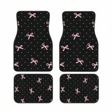 4pcs Crystal Velvet Car Floor Mats, Full Coverage Colorful Printed, Suitable For Most Car Models, Soft And Durable Floor Protection, Universal Car Interior Lining Mats