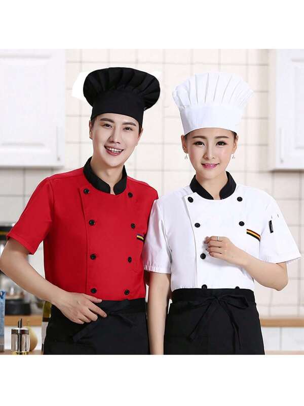 1pc New Chef Hat Work Clothes Work Hat Hotel Kitchen Restaurant Canteen Chef Hat Baking Cake Hat Portable Adjustable Wearing Hotel Waiter Uniform Hat Chef Hat Kitchen Supplies Cake Shop Cloth Hat Men And Women Chef Work Hat Pleated Mushroom Hat (Different Batches Do Not Affect The Use And Appearance)