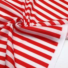 1 件双向弹力红白条纹印花面料 - 160x50cm 几何图案轻质材料，适用于 DIY 缝纫、包袋、枕头、节日独立日、圣诞装饰 - 仅可手洗，预裁 - 多色 - 查看 3